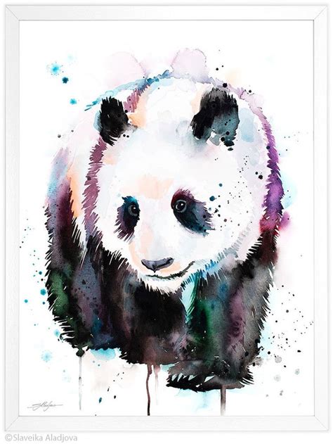 Panda aquarelle impression par Slaveika Aladjova art | Etsy | Panda art, Panda bear art, Panda ...