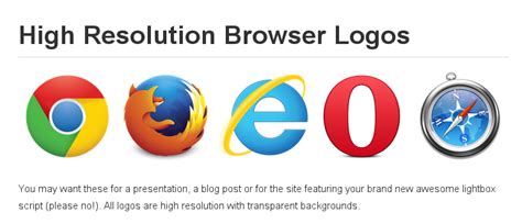 High resolution browser logos - Leonid Mamchenkov