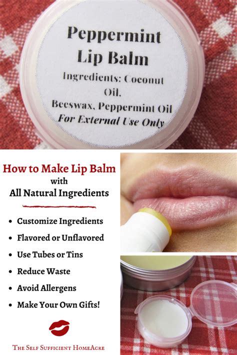 How to Make Lip Balm with All Natural Ingredients - The Self Sufficient HomeAcre | The balm ...