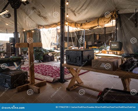 On the inside a army tent stock image. Image of combat - 77963739