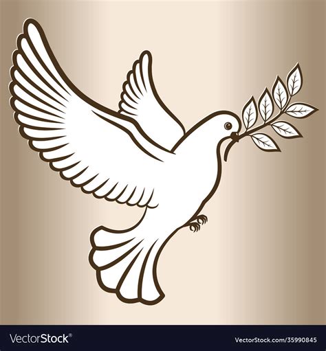 Pigeon symbol peace Royalty Free Vector Image - VectorStock