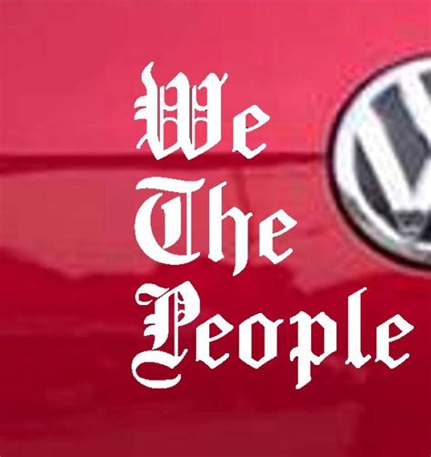 We the People Bumper Sticker Vinyl Decal - Etsy