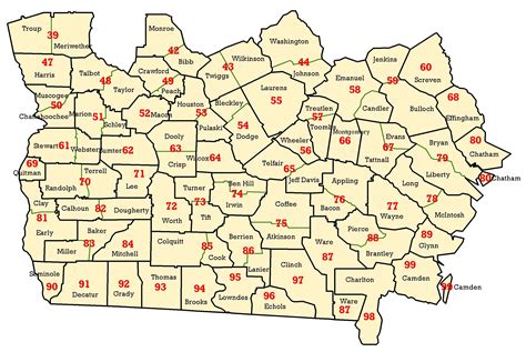 Counties In North Georgia Map - United States Map