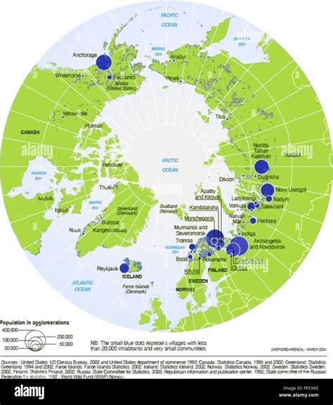 Arctic Population Map Stock Photo - Alamy