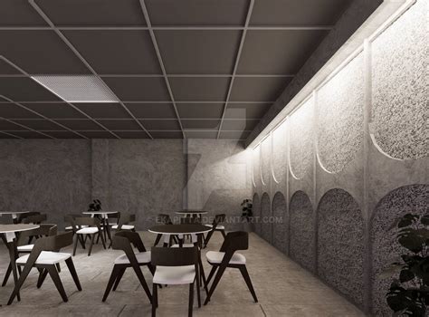 Brutalism Cafe Interior by ekapitta on DeviantArt