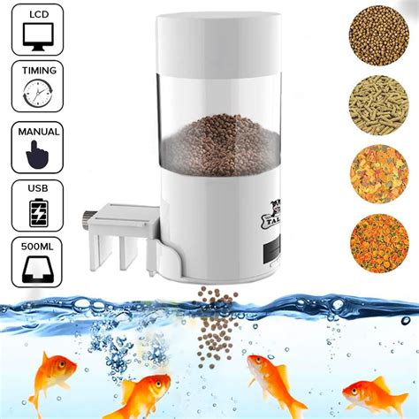 Feeder Food Fish Smart Timer Automatic Aquarium Feeding Tank Auto Device Automatic Fish Feeder ...