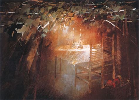 The Sukkah - Sukkot Painting - Judaica Art by Rochelle Blumenfeld