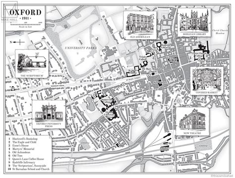 Map of Oxford in 1911 for The Dictionary of Lost Words :: Behance