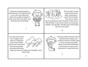 Jonah and the Whale Mini-Book With Illustrations | TPT