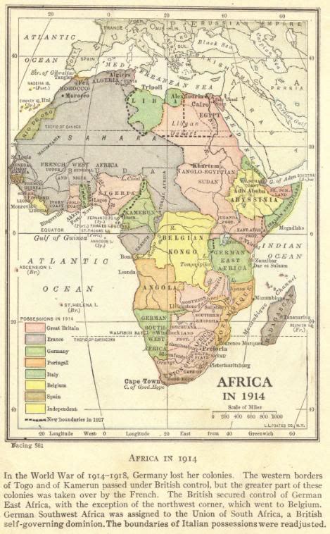 Map of European Imperialism in Africa 1914 | Student Handouts