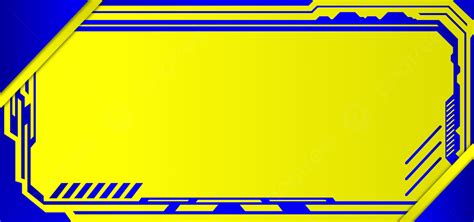 Technology Border Paper Cut Superimposed Simple Modern Yellow And Blue Background, Wallpaper ...