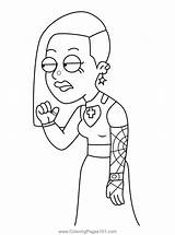 Pandora American Dad Coloring Page For Kids  Free sketch template