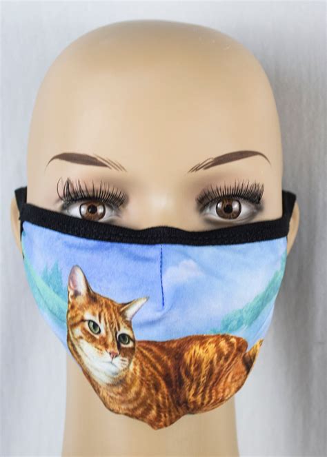 Orange Tabby Cat Face Masks Machine Washable Adjustable - Etsy