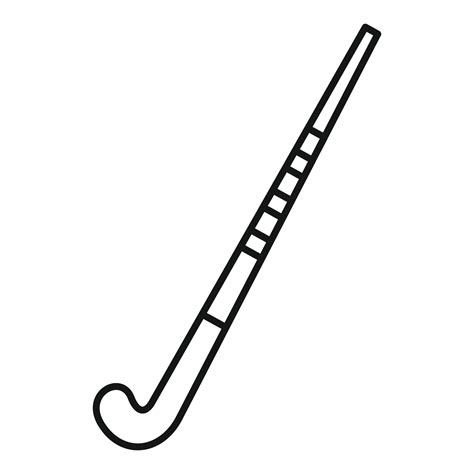 Field hockey stick icon, outline style 14487004 Vector Art at Vecteezy