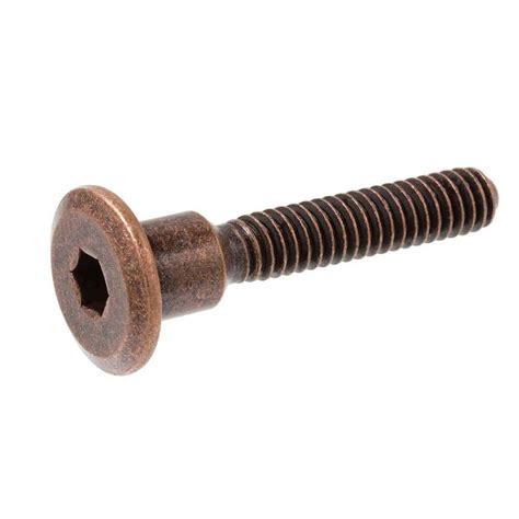 Crown Bolt 1/4 in. x 23mm Connecting Bolt Antique Brass-50118 - The Home Depot