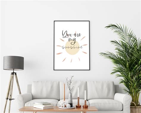 You Are My Sunshine Art Print, Inspirational Wall Art, Printable Decor ...