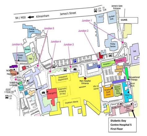 St James hospital map - St James hospital Dublin map (Ireland)