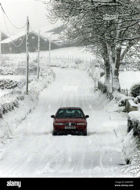 Heavy Snow in Northern Ireland Stock Photo - Alamy