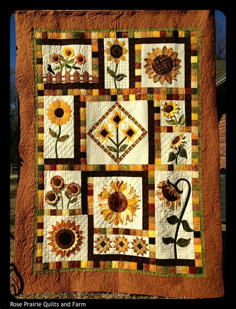 Rose Prairie Quilts and Farm: My Sunflower Quilt