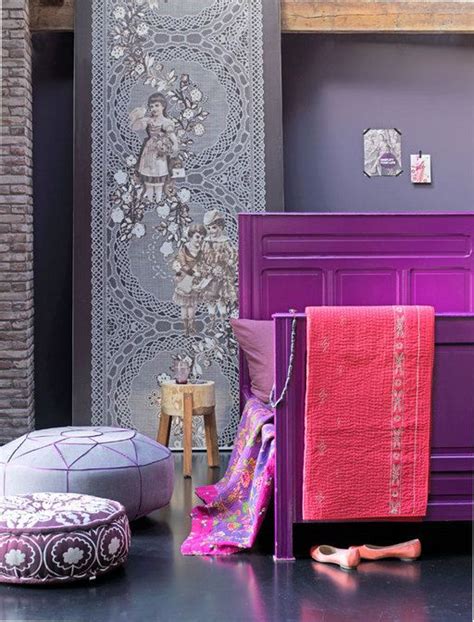 Purple boho bedroom | Purple bedding, Home bedroom, Bedroom design