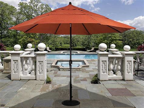 Treasure Garden Market Aluminum 11' Octagon Auto Tilt Crank Lift Umbrella | EXUM812