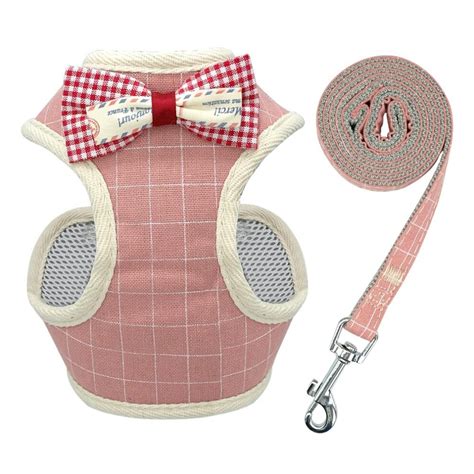 Adjustable Mesh Cat Harness And Leash Set For Small Dogs Kittens ...