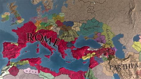 EU4 Collapse of the Roman Empire 1 AD to 1850 - Extended Timeline - AI Timelapse - YouTube