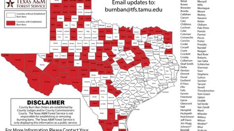 Texas Burn Ban Map