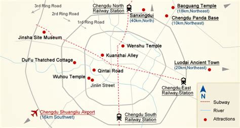 Chengdu Maps, Detailed Chengdu Tourist Maps 2018