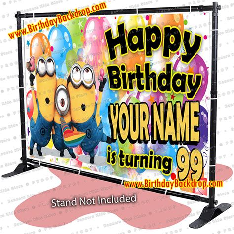 Minions Custom Backdrop Birthday Banner KID-164