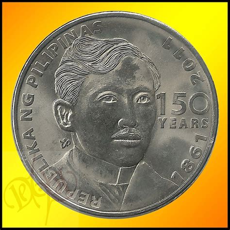 Philippines BSP 1 Piso 2011 150 Years 1861-2011 JOSE RIZAL Commemorative Coin BU | eBay