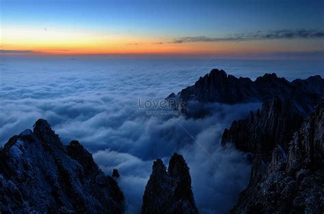 Mount Huangshan Sunrise Picture And HD Photos | Free Download On Lovepik