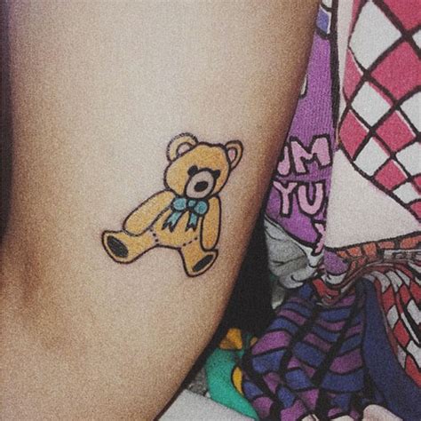 Melanie Martinez Bear, Teddy Bear Upper Arm Tattoo | Steal Her Style