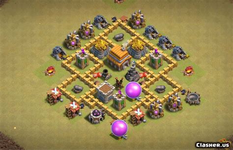 [Town Hall 5] TH5 War/Trophy base #72 [With Link] [6-2020] - War Base - Clash of Clans | Clasher.us