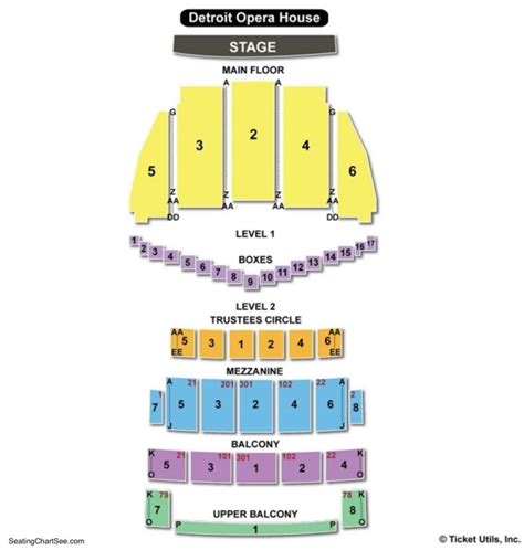 detroit opera house seating chart | Seating charts, Opera, Opera house