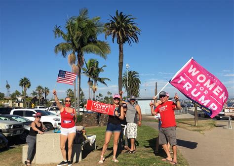 Chatting with Attendees at a Trump Boat Parade