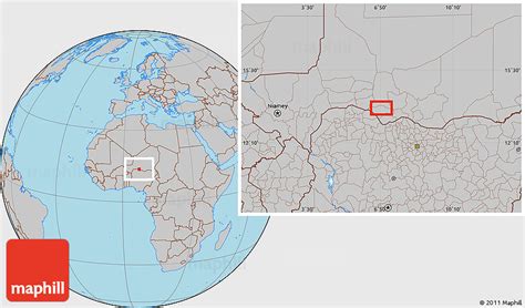 Gray Location Map of Maradi