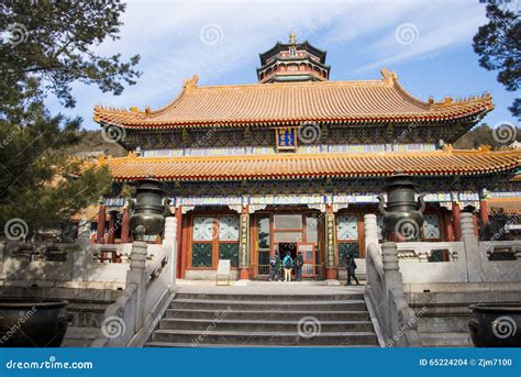 Asia China, Beijing, the Summer Palace,Garden Buildings, Pavilions Editorial Stock Image - Image ...