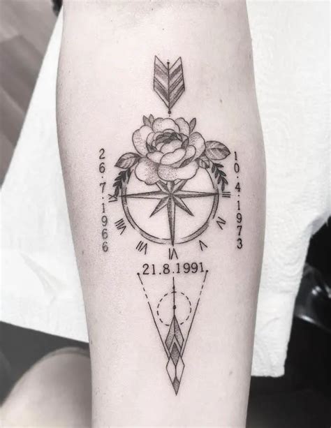 Compass Rose Tattoo Ankle