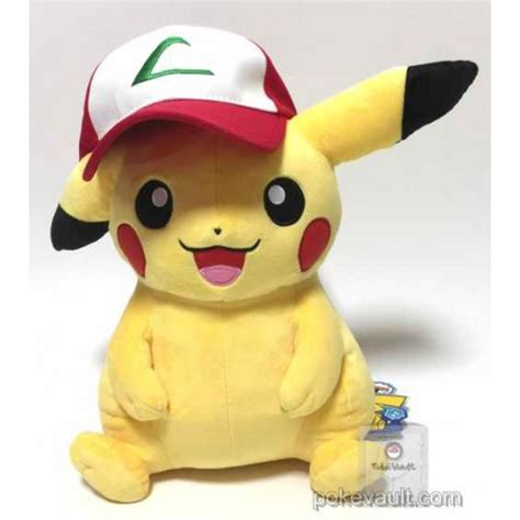 Pokemon Center 2017 Ash Hat Pikachu Movie Version Large Size Plush Toy