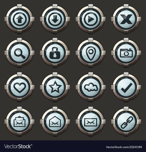 User interface icons set Royalty Free Vector Image