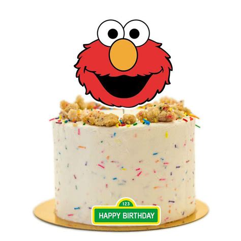 Sesame Street Elmo Birthday Cake Topper