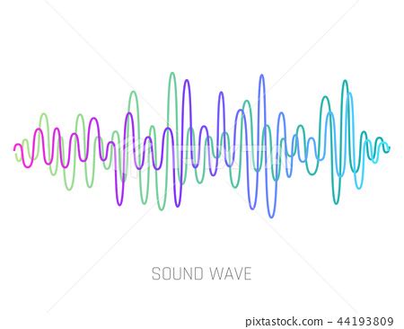 Vector Sound Wave. Colorful sound waves for... - Stock Illustration [44193809] - PIXTA