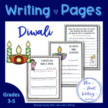 Diwali Writing Activities by Blue Heart Writing | TPT