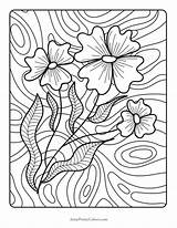 Free Trippy Coloring Page For Adults Pretty Plants  Home sketch template