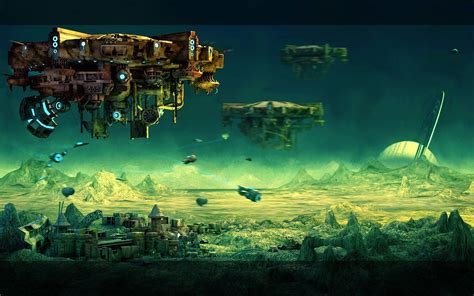 The Cosmic Odyssey Picture (3d, sci-fi, landscape, spaceships) Spaceship Concept, Spaceship ...