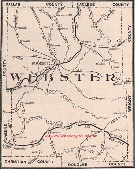 Webster County, Missouri 1904 Map