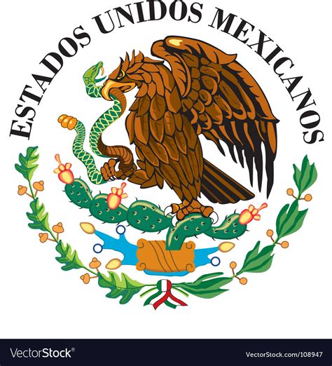 Mexican national flag symbol Royalty Free Vector Image - VectorStock