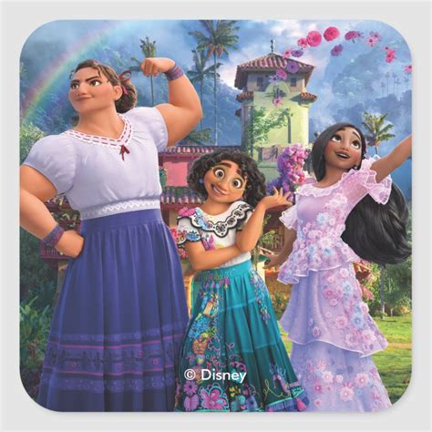 Encanto | Luisa, Mirabel, & Isabela Square Sticker | Zazzle | Isabela ...