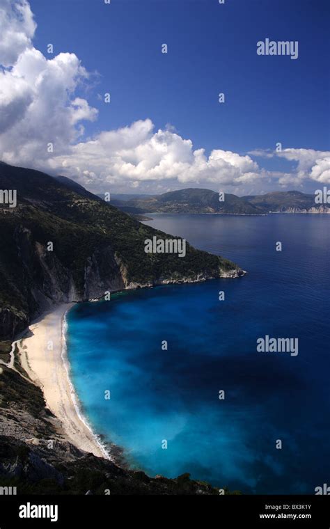 Mirtos famous beach in Cephalonia Stock Photo - Alamy